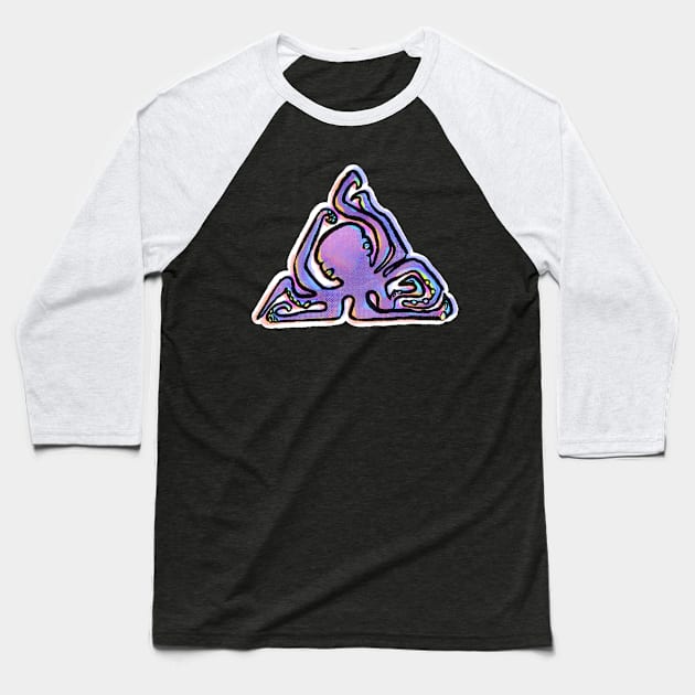 Triangletopus Baseball T-Shirt by Elliot HT Art